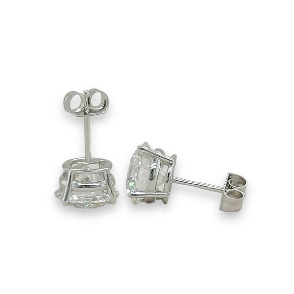 14K W Gold 4.10ctw F/VSI Lab Created Diamond Stud Earrings IGI Certified - Walter Bauman Jewelers