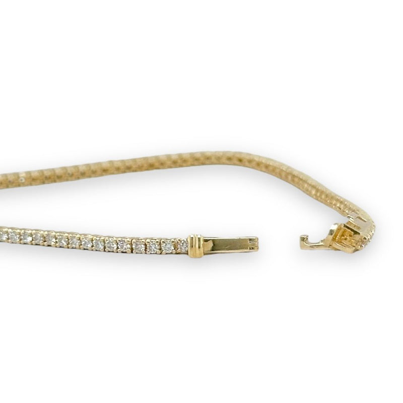 14K Y Gold 1.35cttw I/SI1 Diamond Tennis Bracelet - Walter Bauman Jewelers