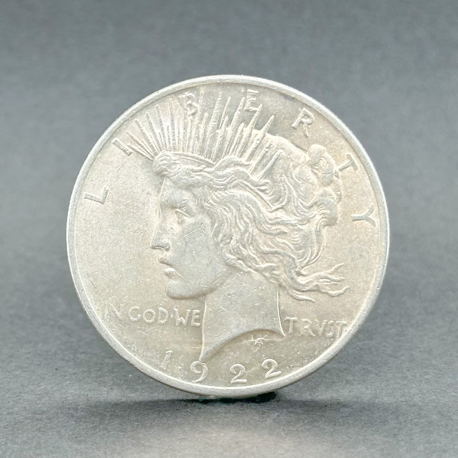 Estate 0.900 Fine Silver 1922 1 Lady Liberty Peace Dollar Coin a