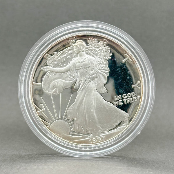 Estate 0.999 Fine Silver 1987-S American Eagle Dollar Coin - Walter Bauman Jewelers