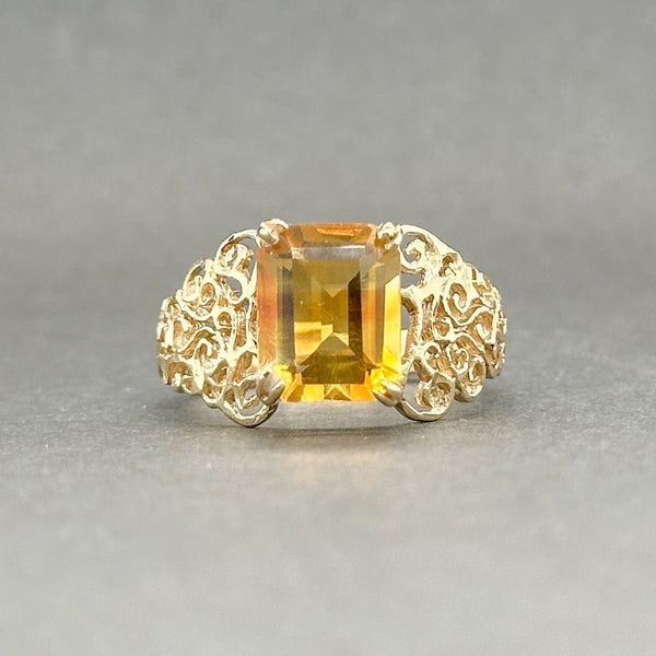 Estate 10K Y Gold 2.71ct Citrine Cocktail Ring - Walter Bauman Jewelers