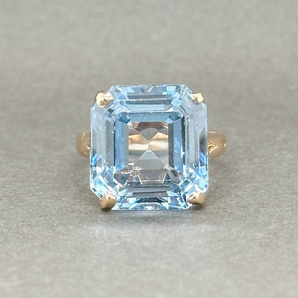 Estate 14K R Gold 15.66ct Lab-Created Blue Spinel Cocktail Ring - Walter Bauman Jewelers