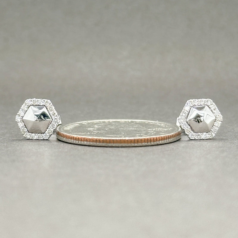 Estate 14K W Gold 0.25ctw G-H/SI2-I1 Diamond Earrings - Walter Bauman Jewelers
