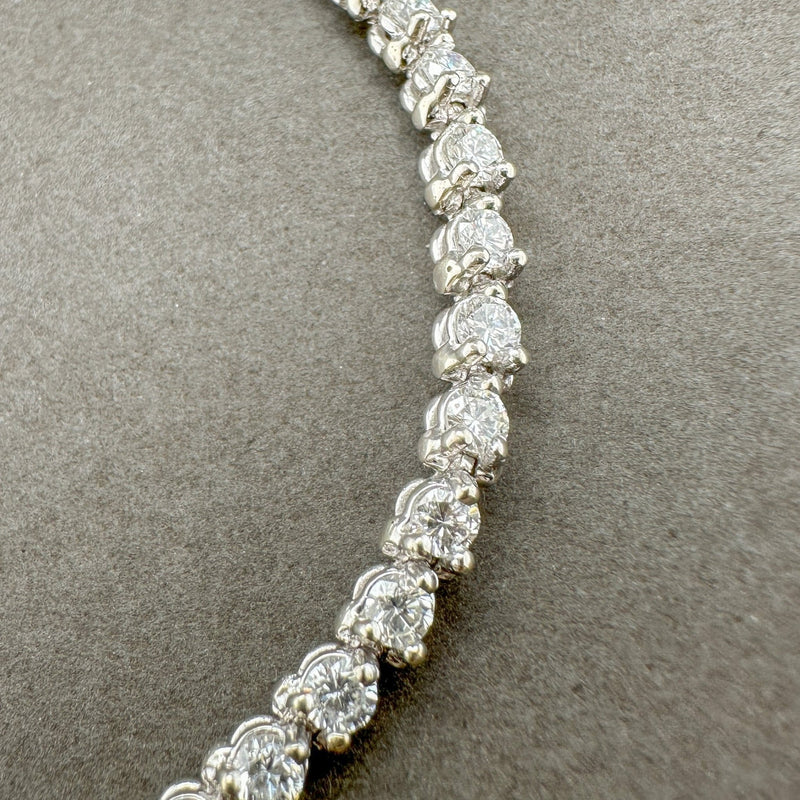 Estate 14K W Gold 3.43ctw G-H/SI2-I1 Diamond Tennis Bracelet - Walter Bauman Jewelers