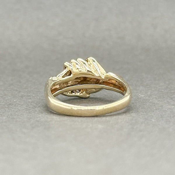 Estate 14K Y Gold 0.03ct H/SI2 Diamond Fede Gimmel Ring - Walter Bauman Jewelers