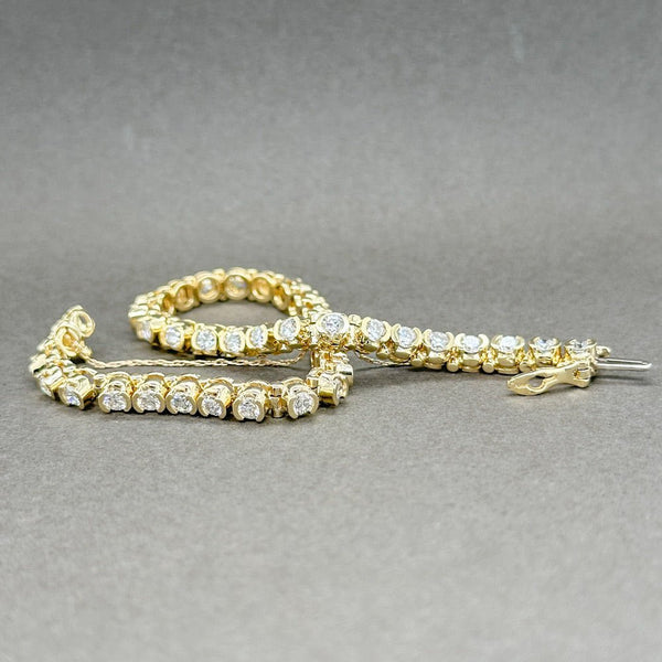 Estate 14K Y Gold 3.67ctw G-H/SI2-I1 Diamond Tennis Bracelet - Walter Bauman Jewelers
