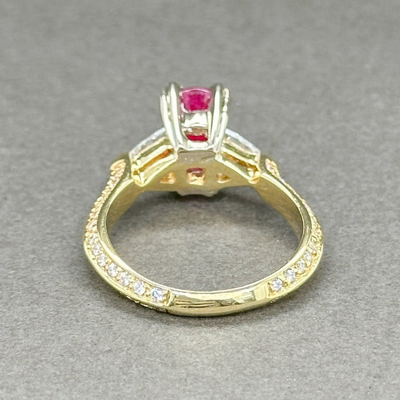 Estate 18K TT Gold 1.72ct Ruby & 1.33ctw H-J/SI1-2 Diamond Ring - Walter Bauman Jewelers