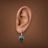 Estate 18K W Gold 10.36ctw Topaz & Onyx & 0.35ctw H/SI1-I1 Diamond Earrings - Walter Bauman Jewelers