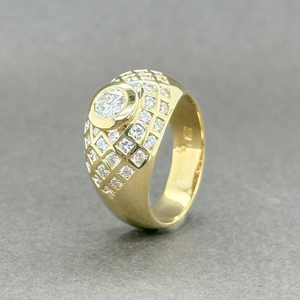 Estate 18K Y Gold 0.98ctw H/VS2-SI2 Diamond Dome Ring - Walter Bauman Jewelers