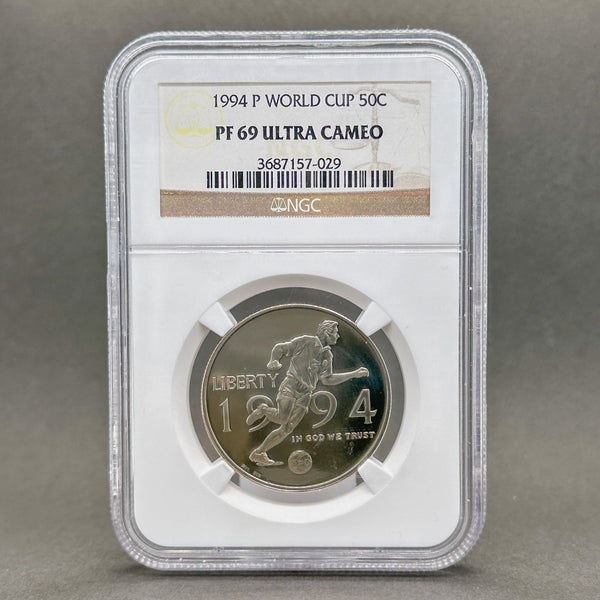 Estate 1994 P World Cup 50c Coin NGC PF 69 Ultra Cameo - Walter Bauman Jewelers