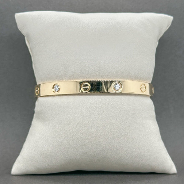 Estate Cartier 18K Y Gold 0.42ctw G/VS1 Diamond Love Bracelet - Walter Bauman Jewelers