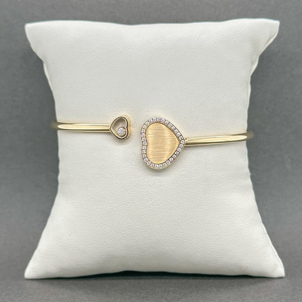 Estate Chopard 18K Y Gold 0.19ctw F-G/IF Diamond Happy Hearts Golden Hearts Bracelet - Walter Bauman Jewelers