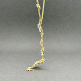Estate David Yurman 18K Y Gold 1.22ctw G-H/SI1 Diamond Starburst Cluster Y Necklace - Walter Bauman Jewelers