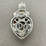 Estate David Yurman SS 18 0.24ctw G-H/SI1 Diamond Cable Heart Pendant - Walter Bauman Jewelers
