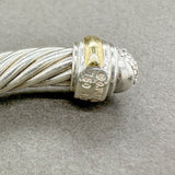 Estate David Yurman SS Cable Classic 0.49ctw G-H/SI1 Diamond Bracelet - Walter Bauman Jewelers