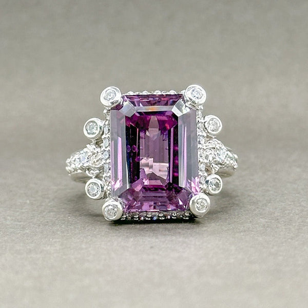 Estate Judith Ripka SS Purple CZ Cocktail Ring - Walter Bauman Jewelers