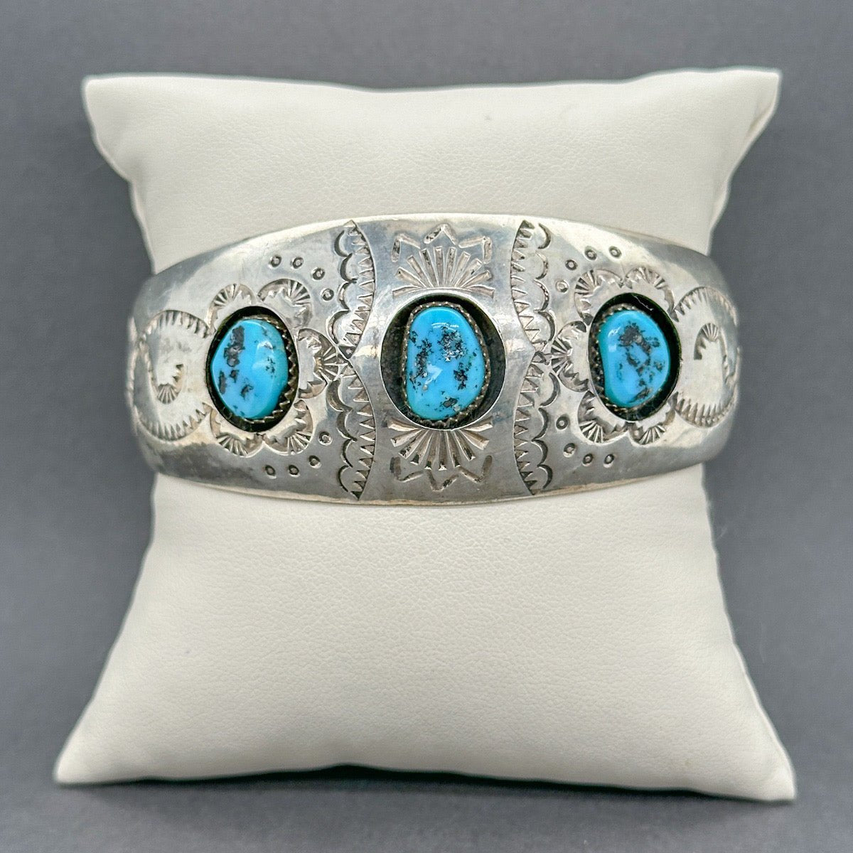 Vtg SS & Turquoise newest Cuff Bracelet