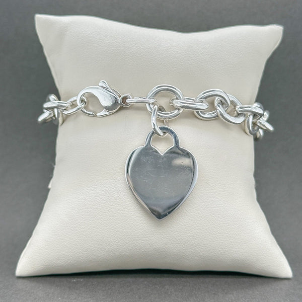 Estate Tiffany & Co. SS Heart Tag Bracelet - Walter Bauman Jewelers