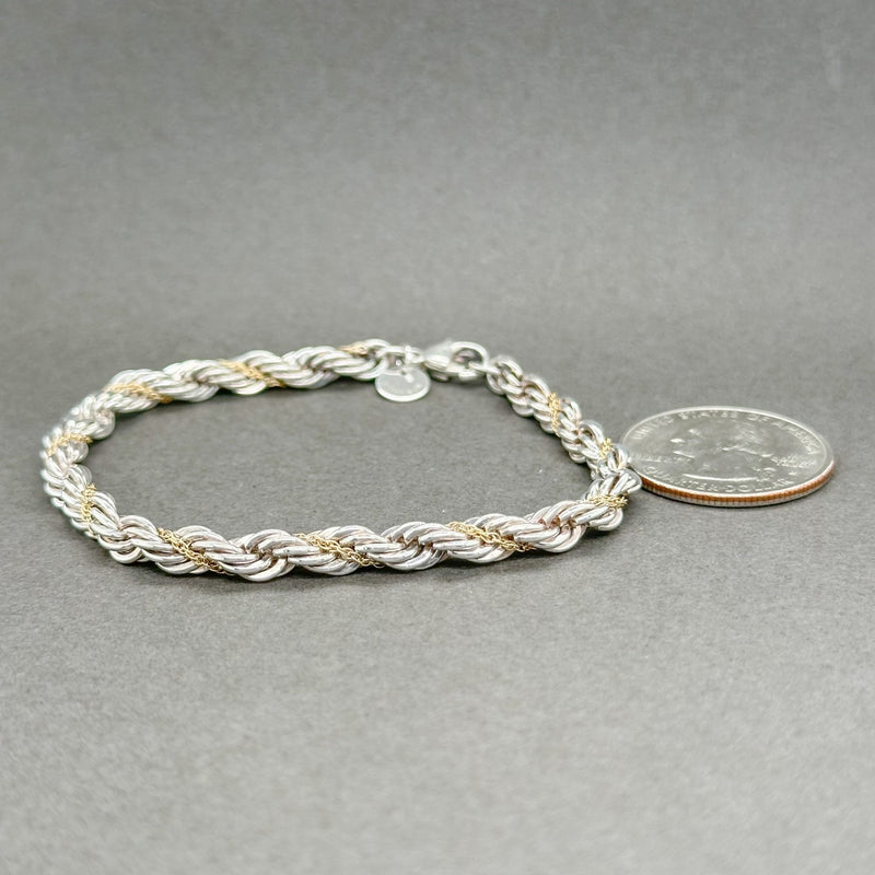 Estate Tiffany & Co. SS Two Tone Twisted Rope Bracelet - Walter Bauman Jewelers