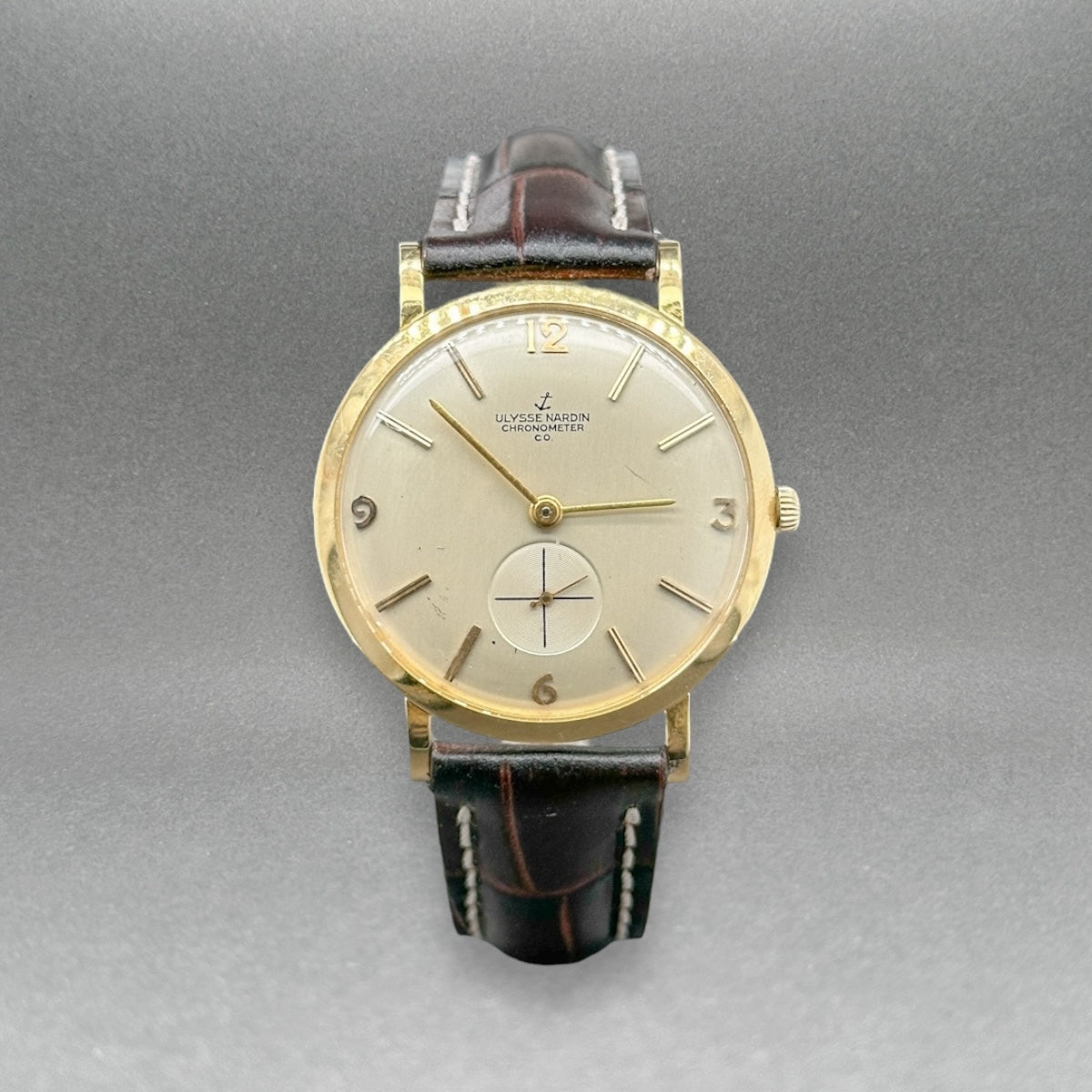 Estate Ulysse Nardin Chronometer 18K Y Gold Manual Watch