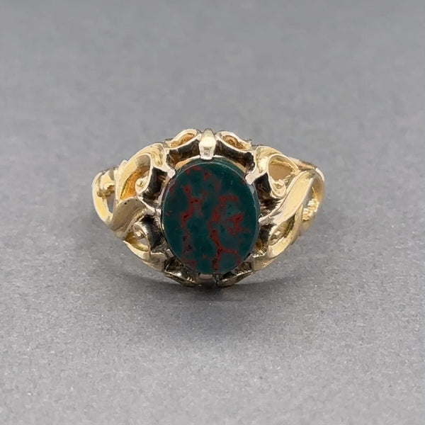 Estate Victorian 17K Y Gold 1.75ct Bloodstone Ring