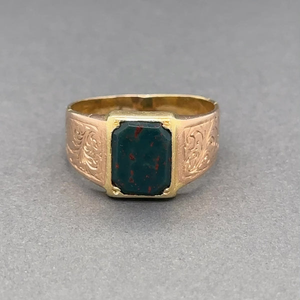 Estate Victorian 18K Y Gold 1.60ct Bloodstone Ring