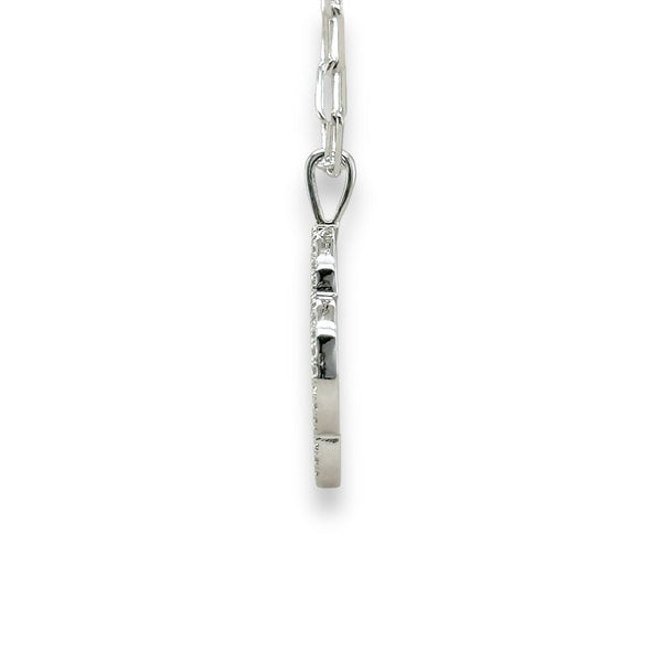 SS 19" CZ MOP Clover Necklace - Walter Bauman Jewelers