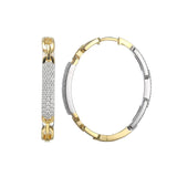 YGP Sterling CZ Reversible Paperclip Hoop Earrings - Walter Bauman Jewelers