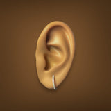14K W Gold 0.10ctw H-I/SI2 Diamond Huggie Earrings b - Walter Bauman Jewelers