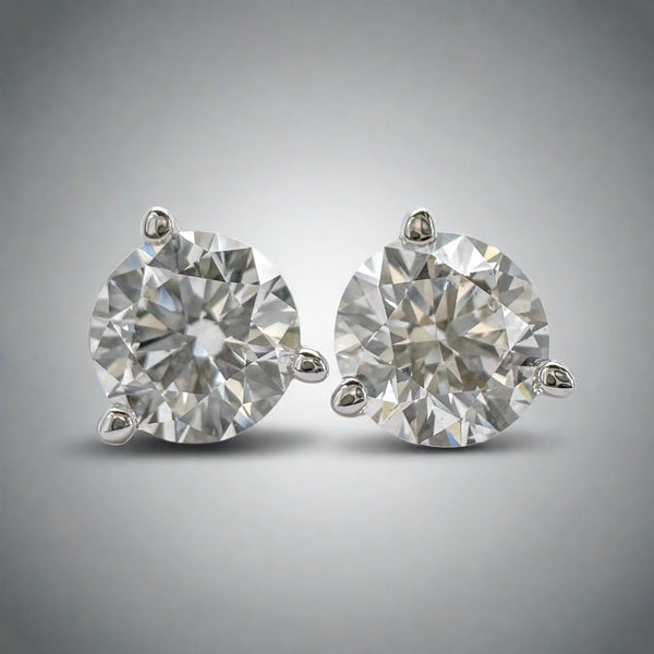 14K W Gold 0.80ctw E/VS1 Lab-Created Diamond Earrings - Walter Bauman Jewelers