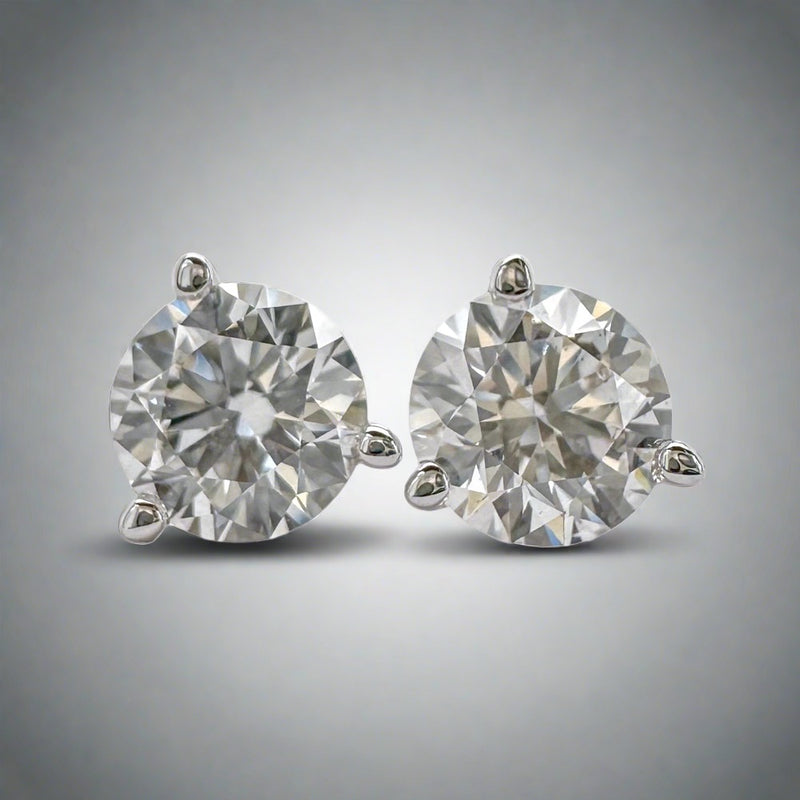 14K W Gold 0.80ctw E/VS1 Lab-Created Diamond Earrings - Walter Bauman Jewelers