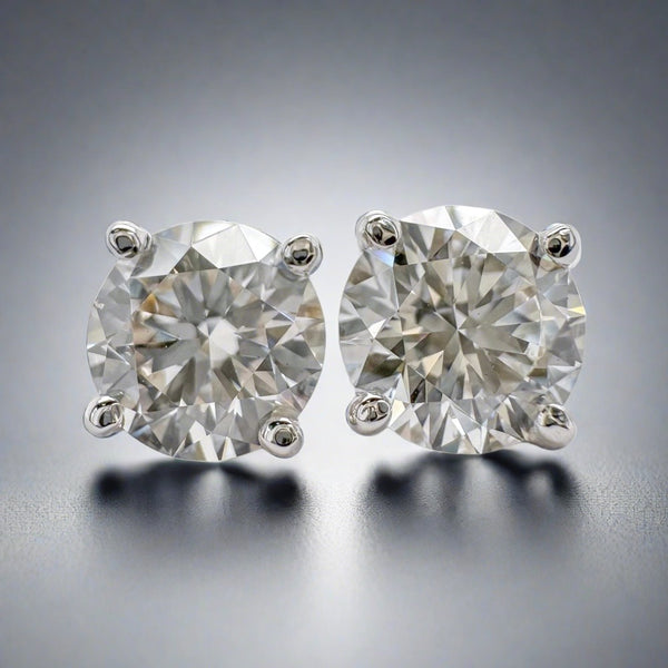 14K W Gold 1.00ctw F/VS1 Lab-Created Diamond Earrings - Walter Bauman Jewelers