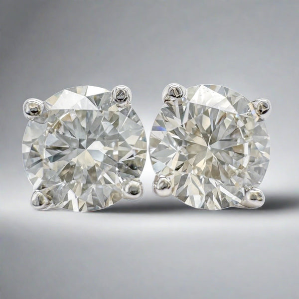 14K W Gold 1ctw F/VS1 Lab-Created Diamond Earrings - Walter Bauman Jewelers