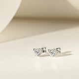 14K W Gold 2.14ctw G/VS1 Heart Shape Lab-Created Diamond Earrings - Walter Bauman Jewelers