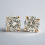 14K Y Gold 0.71ctw G/VS1 Lab-Created Diamond Earrings - Walter Bauman Jewelers
