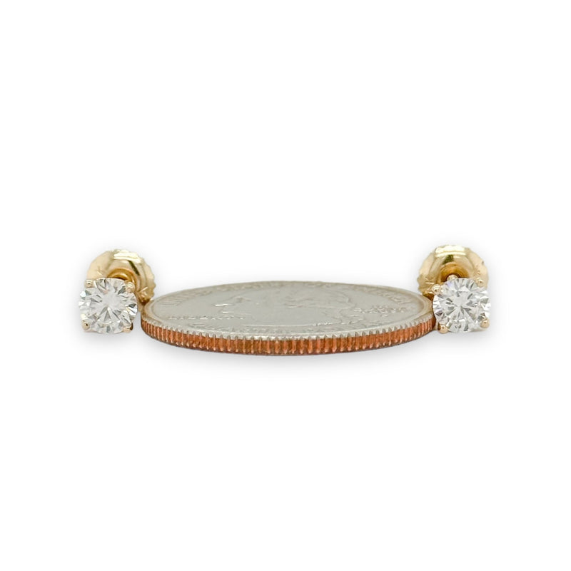 14K Y Gold 0.71ctw G/VS1 Lab-Created Diamond Earrings - Walter Bauman Jewelers