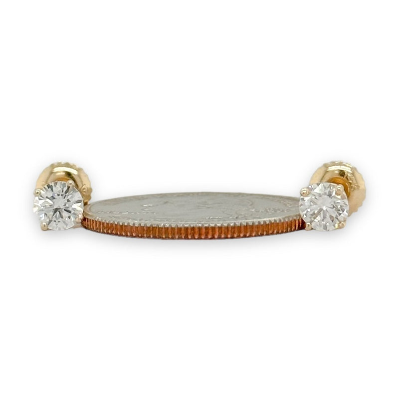 14K Y Gold 0.91ctw F/VS1 Lab-Created Diamond Earrings - Walter Bauman Jewelers