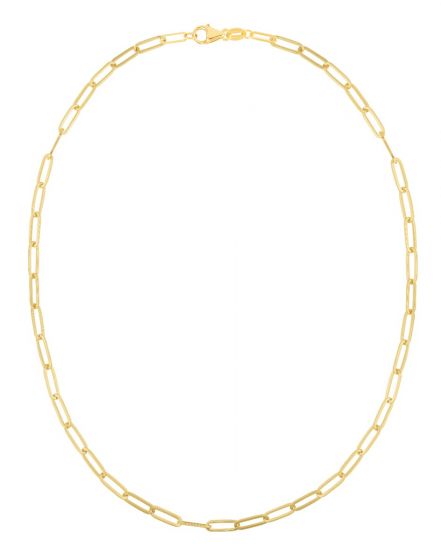 14K Y Gold 18" Paperclip Necklace 4.2grms - Walter Bauman Jewelers