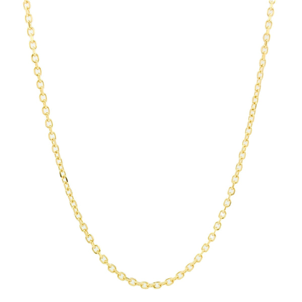 14K Y Gold 20" 035 Dia Cut Cable Chain - Walter Bauman Jewelers