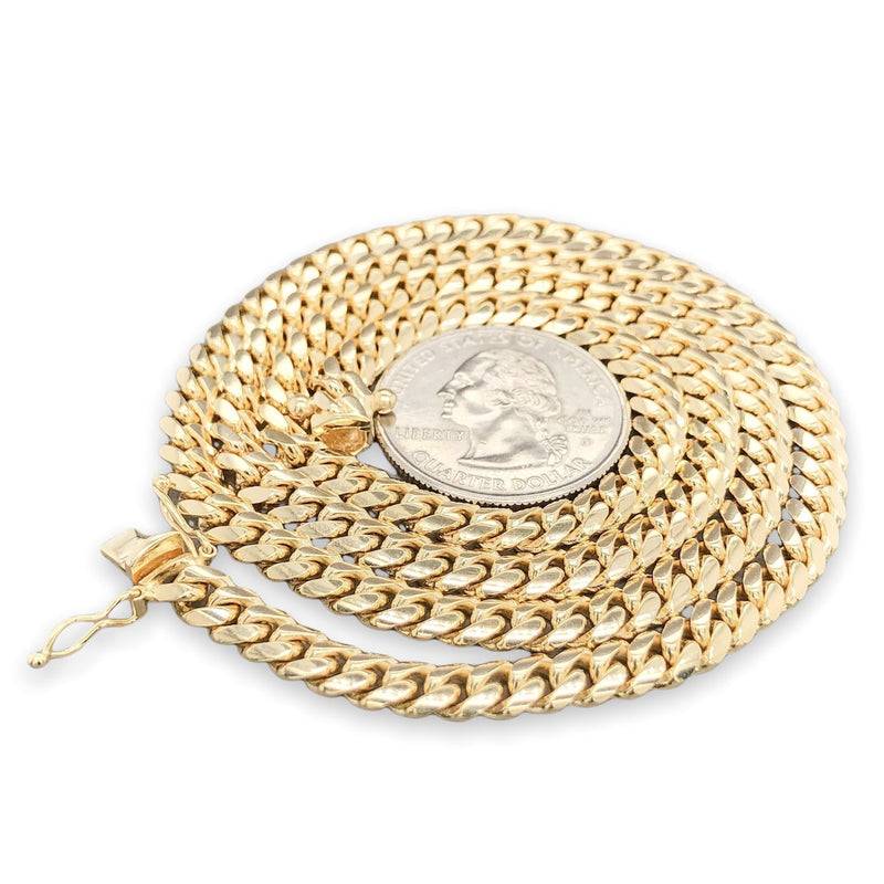 14K Y Gold 22" Curb Link 5mm Chain 47.6grms - Walter Bauman Jewelers