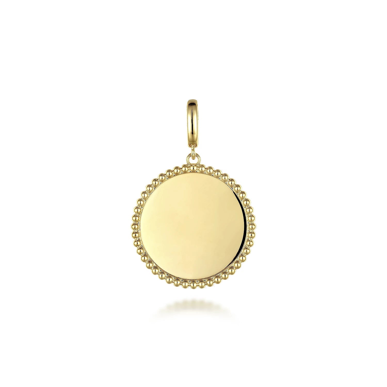 1m Fashionable Stainless Steel Gold Color Round Plate Pendant