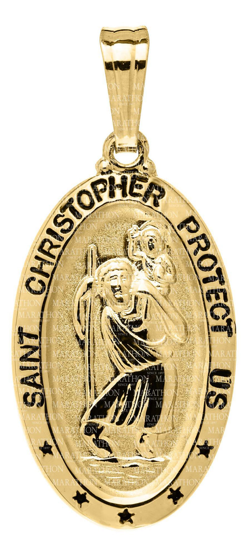 14K Y Gold St. Christopher Medal - Walter Bauman Jewelers