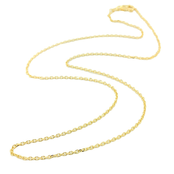 14K YG 16" 035 DC Cable Chain - Walter Bauman Jewelers