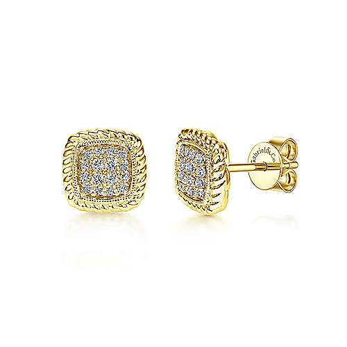 14K YG .20cttw Diamond Stud Earrings - Walter Bauman Jewelers