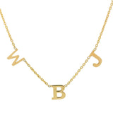 14K YG Chain with 3 Initials - Walter Bauman Jewelers