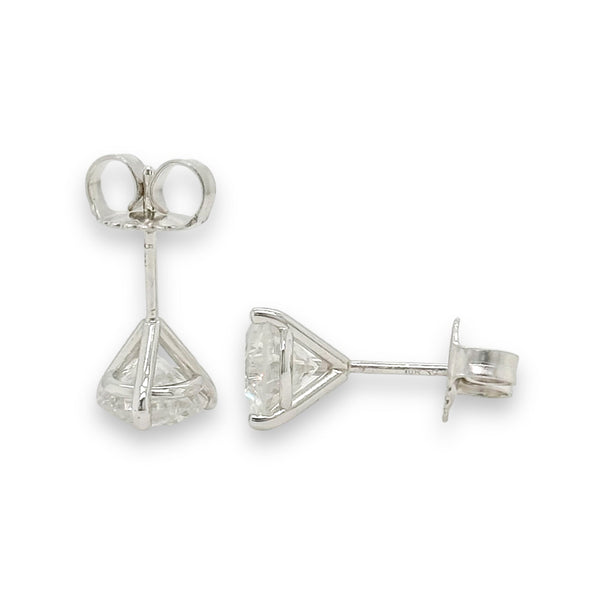 18K W Gold 2.45ctw G/SI1 Round Diamond Stud Earrings - Walter Bauman Jewelers