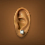 18K W Gold 4.33ctw I/I2 Round Diamond Stud Earrings - Walter Bauman Jewelers