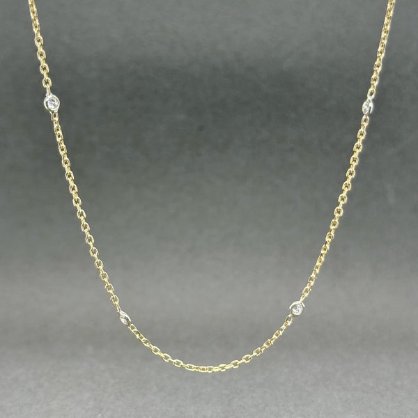 Estate 14K TT Gold 0.35ctw G-H/SI1-2 Diamonds By The Yard Necklace - Walter Bauman Jewelers