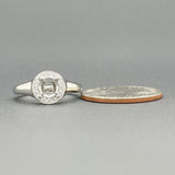 Estate 14K W Gold 0.15cttw H/SI1 Diamond Semi-Mount Engagement Ring - Walter Bauman Jewelers