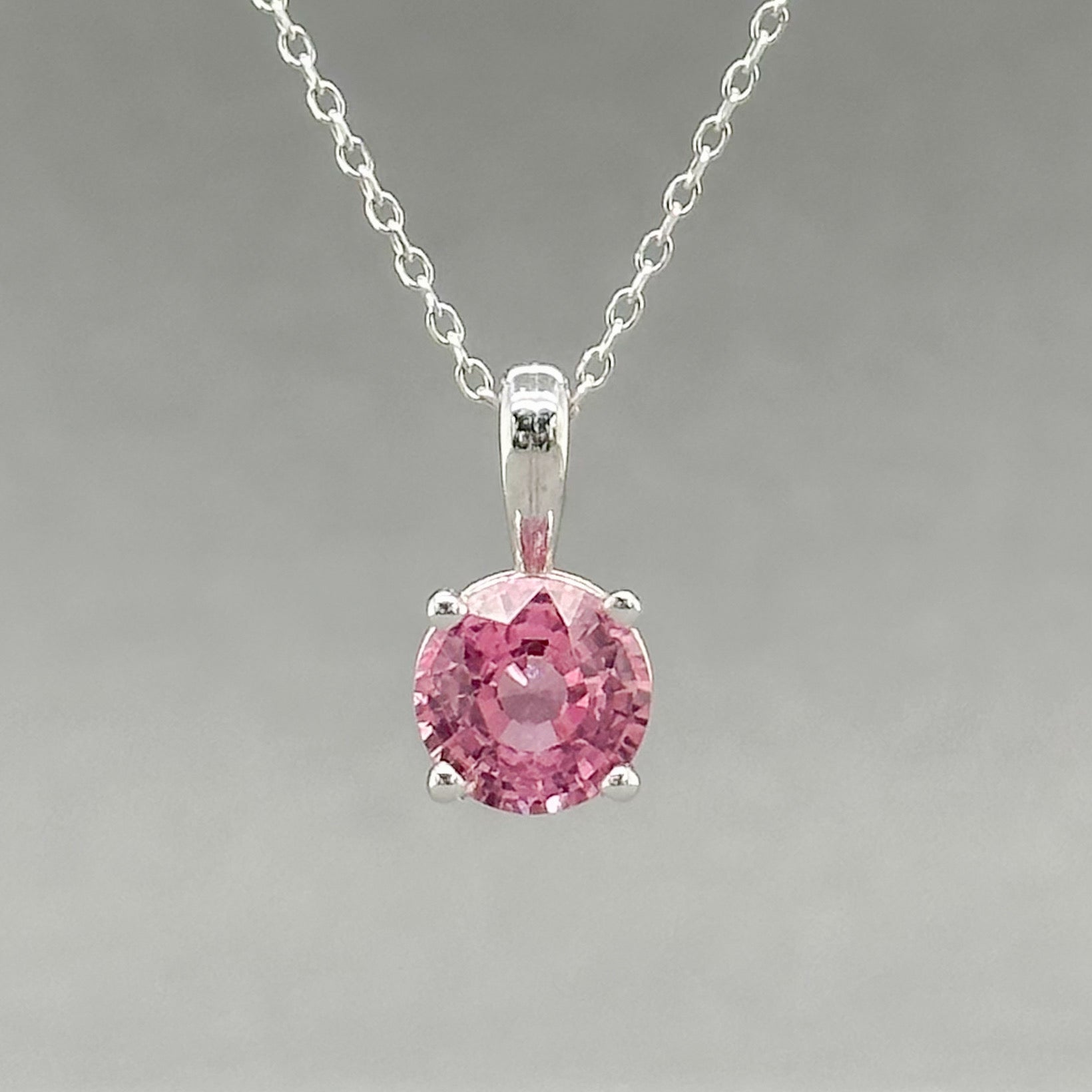 Estate Diamond & Pink Sapphire Necklace